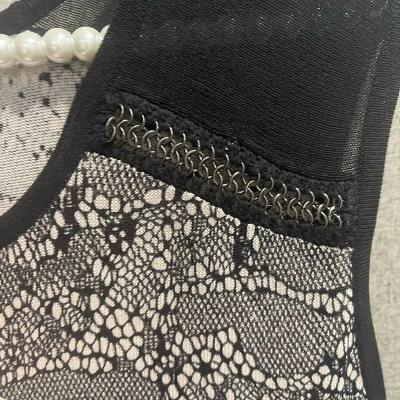 NWT Yuka Paris Luxury Sleeveless sweater dress w/ chain mail T2 - Medium - Picture 6 of 10